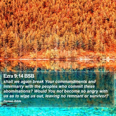 Ezra 9:14 BSB Bible Verse Image