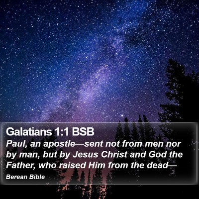 Galatians 1:1 BSB Bible Verse Image