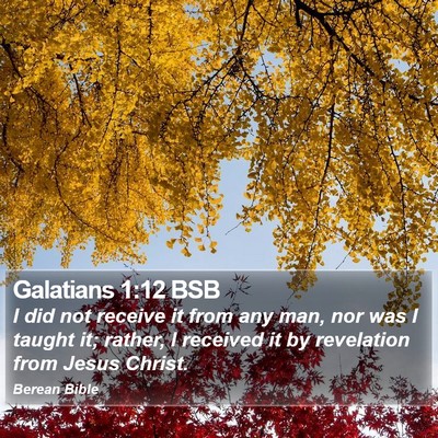 Galatians 1:12 BSB Bible Verse Image