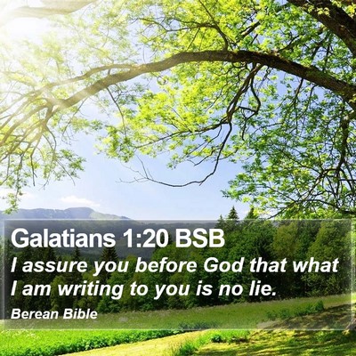 Galatians 1:20 BSB Bible Verse Image