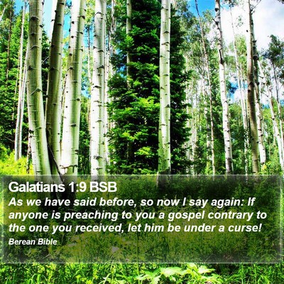 Galatians 1:9 BSB Bible Verse Image