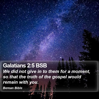 Galatians 2:5 BSB Bible Verse Image