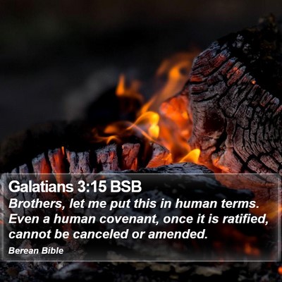 Galatians 3:15 BSB Bible Verse Image
