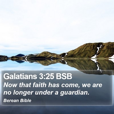 Galatians 3:25 BSB Bible Verse Image