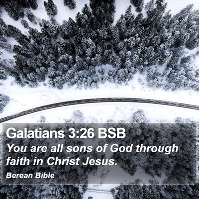 Galatians 3:26 BSB Bible Verse Image