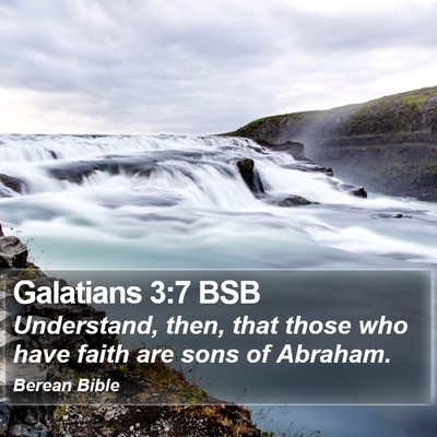 Galatians 3:7 BSB Bible Verse Image