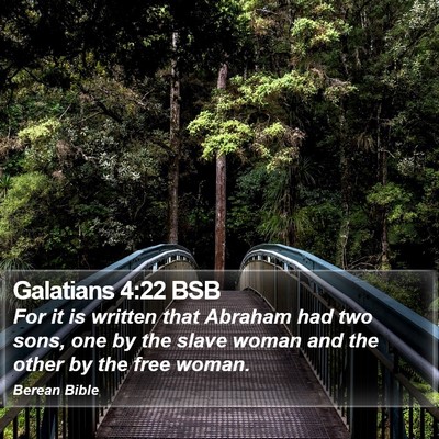 Galatians 4:22 BSB Bible Verse Image