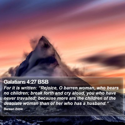 Galatians 4:27 BSB Bible Verse Image
