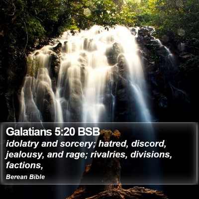 Galatians 5:20 BSB Bible Verse Image