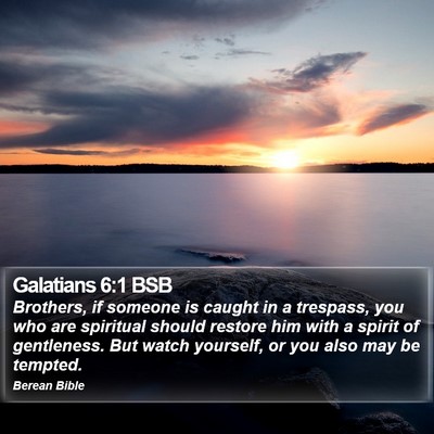 Galatians 6:1 BSB Bible Verse Image