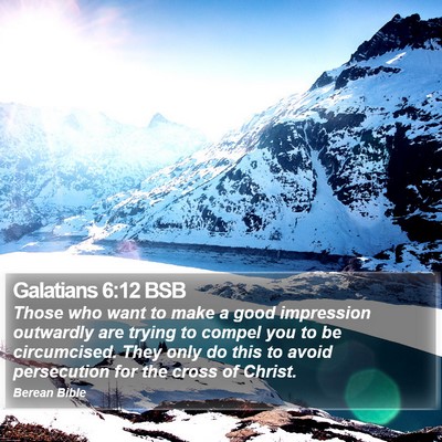 Galatians 6:12 BSB Bible Verse Image