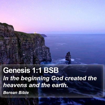 Genesis 1:1 BSB Bible Verse Image