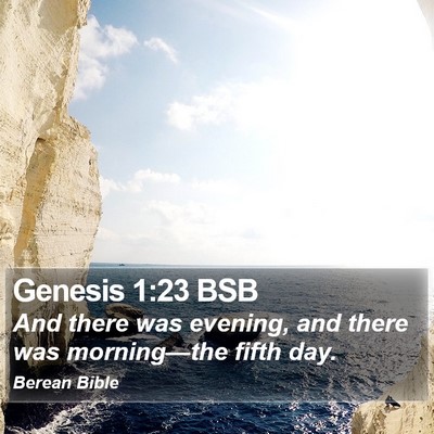 Genesis 1:23 BSB Bible Verse Image