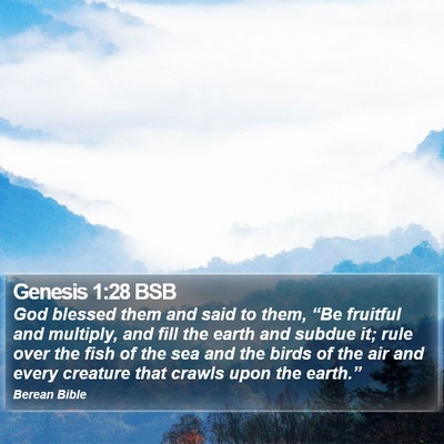 Genesis 1:28 BSB Bible Verse Image