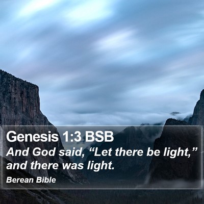 Genesis 1:3 BSB Bible Verse Image