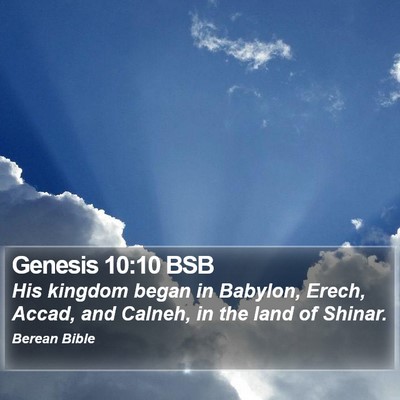 Genesis 10:10 BSB Bible Verse Image