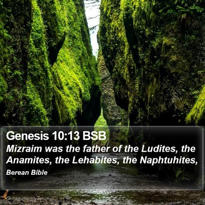 Genesis 10:13 BSB Bible Verse Image