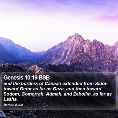 Genesis 10:19 BSB Bible Verse Image