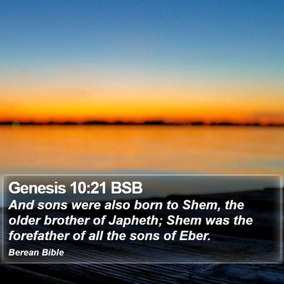 Genesis 10:21 BSB Bible Verse Image