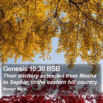 Genesis 10:30 BSB Bible Verse Image