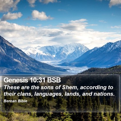 Genesis 10:31 BSB Bible Verse Image