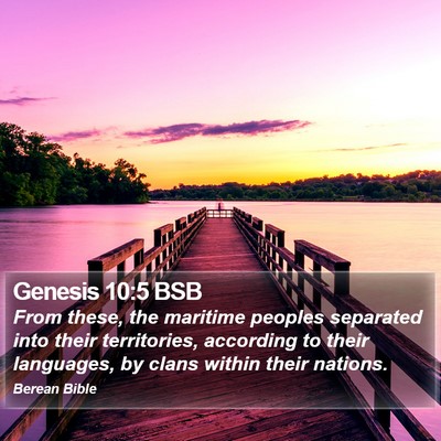 Genesis 10:5 BSB Bible Verse Image