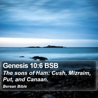 Genesis 10:6 BSB Bible Verse Image