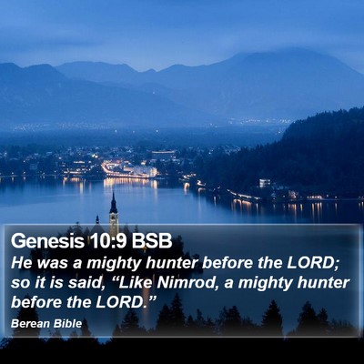Genesis 10:9 BSB Bible Verse Image