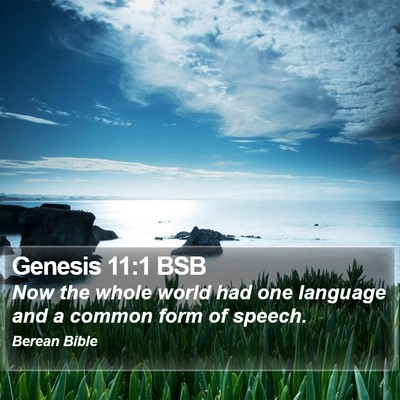 Genesis 11:1 BSB Bible Verse Image