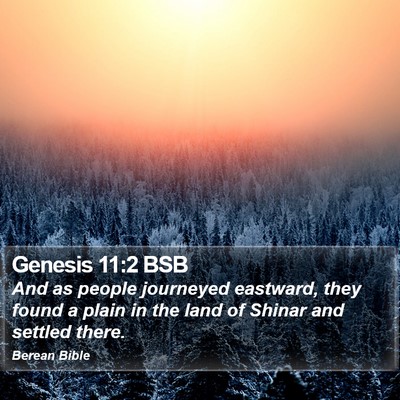 Genesis 11:2 BSB Bible Verse Image