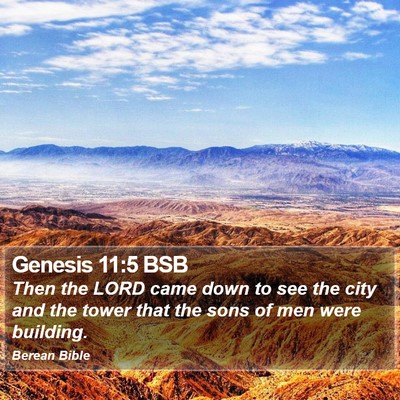 Genesis 11:5 BSB Bible Verse Image