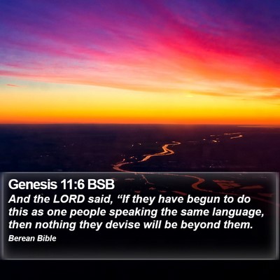 Genesis 11:6 BSB Bible Verse Image