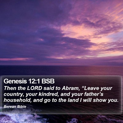 Genesis 12:1 BSB Bible Verse Image
