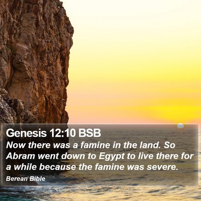 Genesis 12:10 BSB Bible Verse Image
