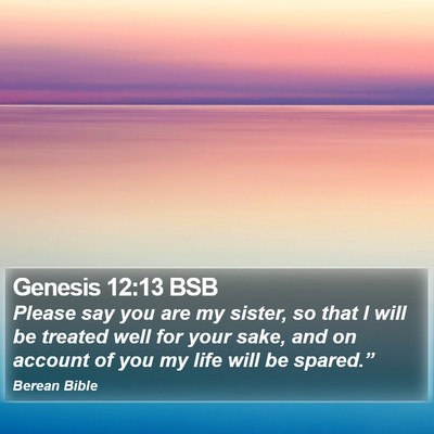 Genesis 12:13 BSB Bible Verse Image