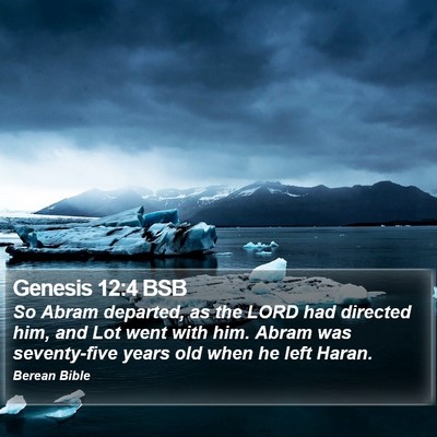 Genesis 12:4 BSB Bible Verse Image