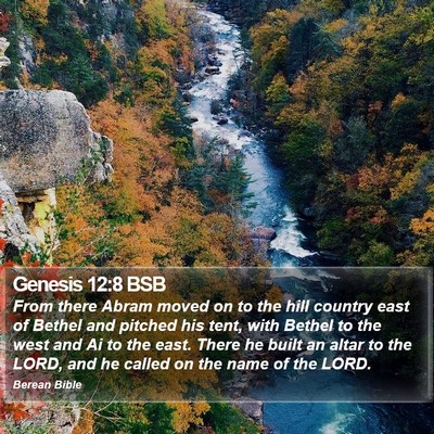 Genesis 12:8 BSB Bible Verse Image