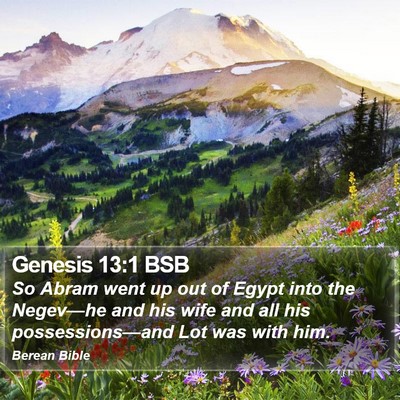 Genesis 13:1 BSB Bible Verse Image