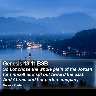 Genesis 13:11 BSB Bible Verse Image