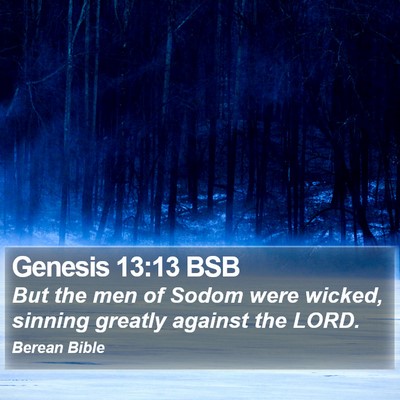 Genesis 13:13 BSB Bible Verse Image