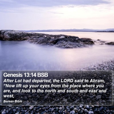 Genesis 13:14 BSB Bible Verse Image
