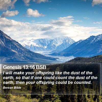 Genesis 13:16 BSB Bible Verse Image