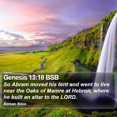 Genesis 13:18 BSB Bible Verse Image