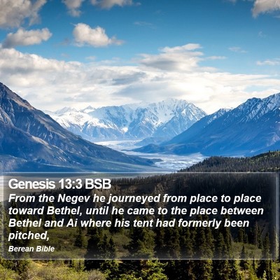 Genesis 13:3 BSB Bible Verse Image