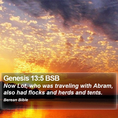 Genesis 13:5 BSB Bible Verse Image