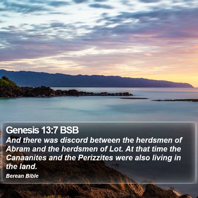 Genesis 13:7 BSB Bible Verse Image