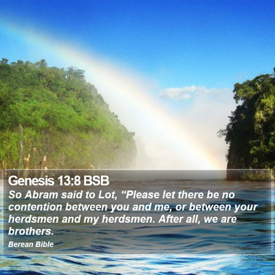 Genesis 13:8 BSB Bible Verse Image