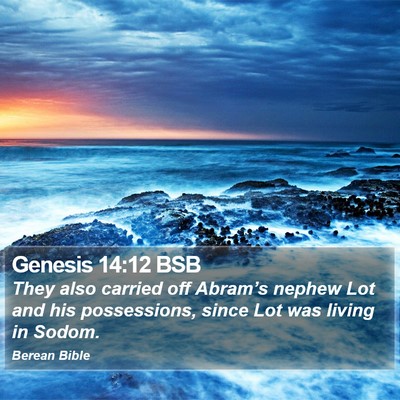 Genesis 14:12 BSB Bible Verse Image