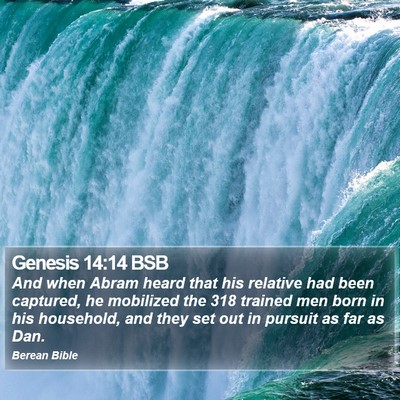 Genesis 14:14 BSB Bible Verse Image