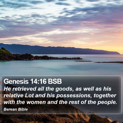 Genesis 14:16 BSB Bible Verse Image